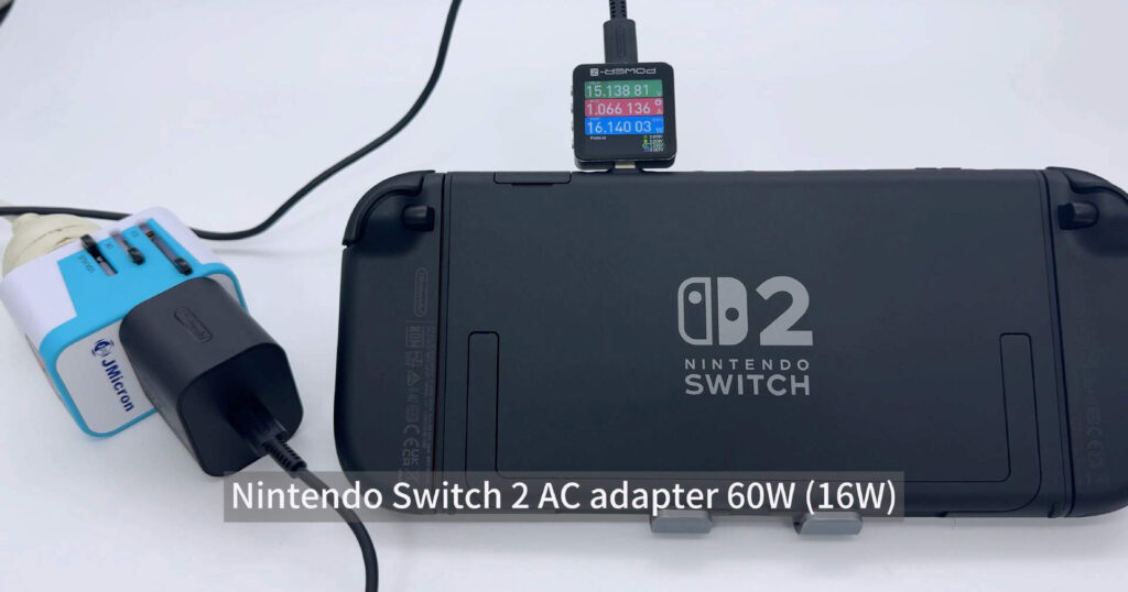 เผยผลทดสอบ Nintendo Switch 2 ชาร์จไฟได้สูงสุด 16W ในโหมดพกพา