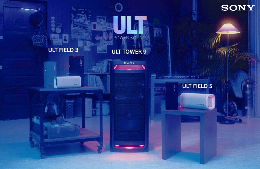 โซนี่เปิดตัวลำโพง ULT Tower 9, ULT Field 5 และ ULT Field 3 เน้นเจาะตลาดผู้ใช้ที่ต้องการเสียงเบสหนักแน่น
