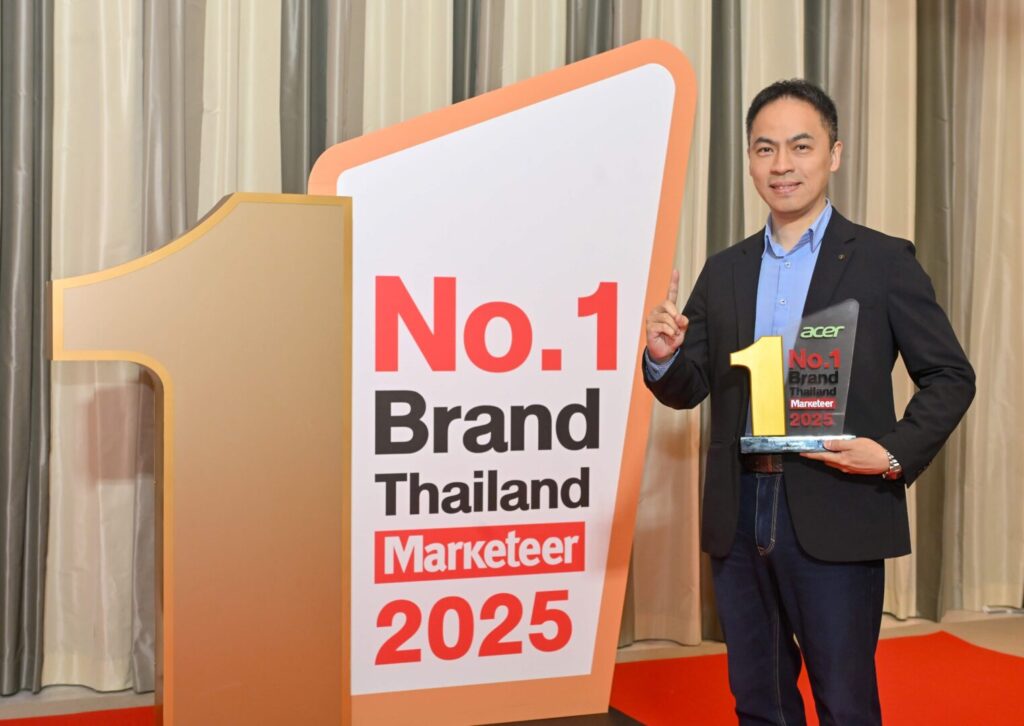 เอเซอร์คว้ารางวัล Marketeer No.1 Brand Thailand ปีที่ 14 ติดต่อกัน ตอกย้ำตำแหน่งผู้นำตลาดโน้ตบุ๊ก