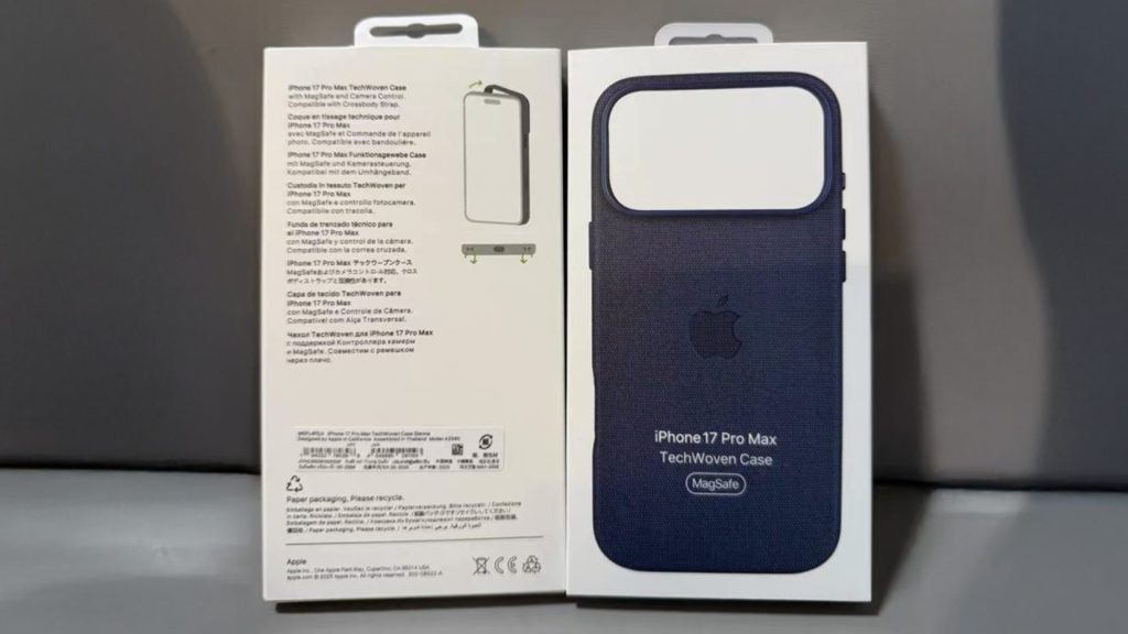 หลุดเคสรักษ์โลก Apple แท้ iPhone 17 Pro Max ในชื่อ 'TechWoven'