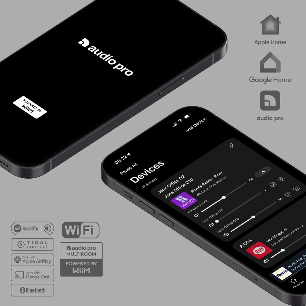 แอป Audio Pro ใหม่ที่พัฒนาร่วมกับ WiiM