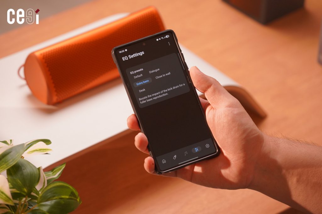 EQ ที่ปรับได้ในแอป KEF