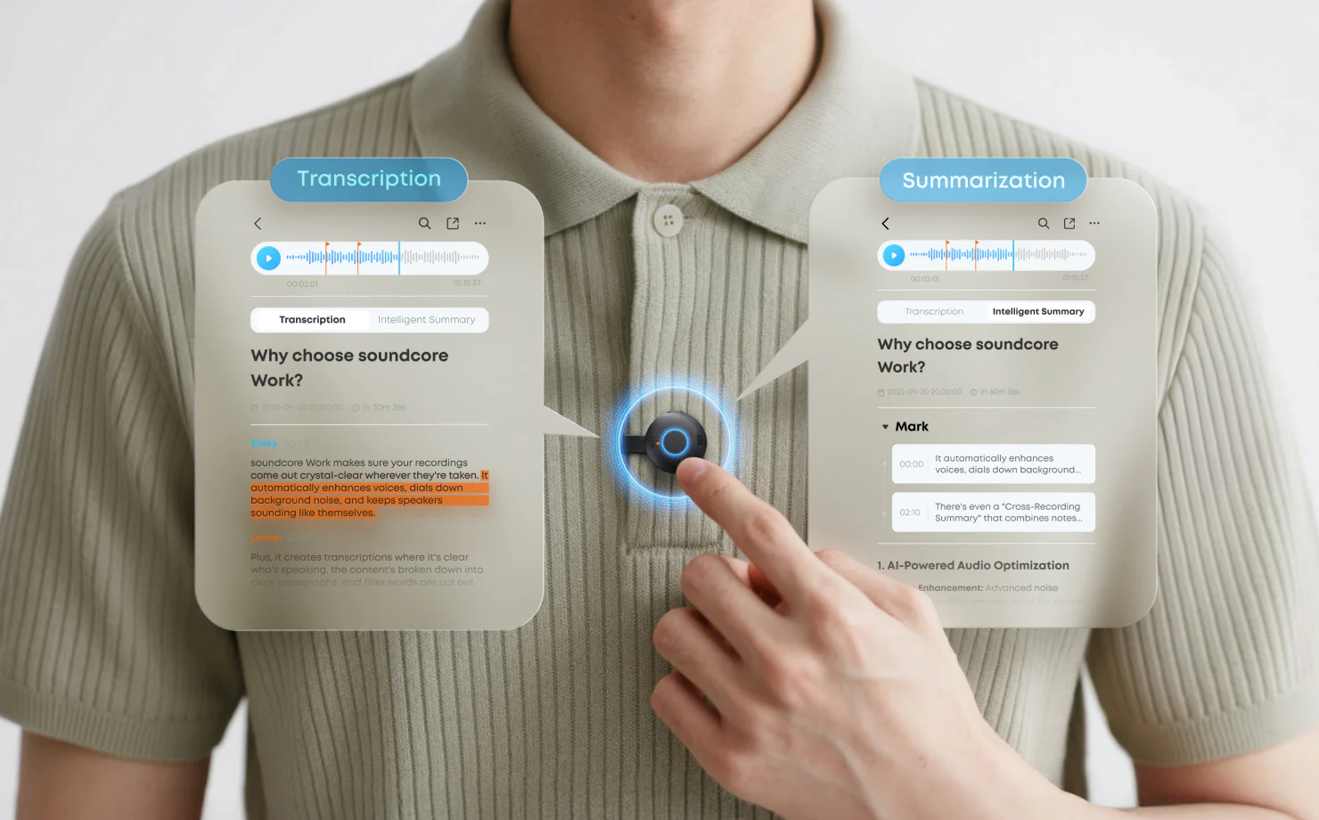 Soundcore Work AI voice recorder