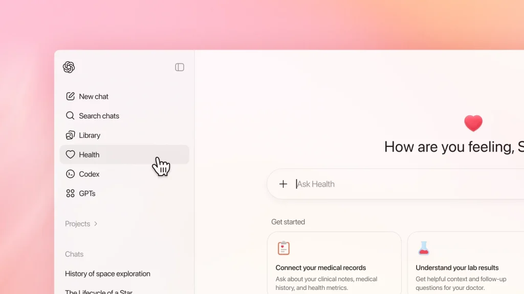 OpenAI เปิดตัว ChatGPT Health รับกระแส ผู้คนถามเรื่องสุขภาพเยอะ