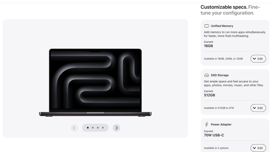 Apple ปรับโฉมการซื้อ Mac บนเว็บ เลือกสเปกเองได้ทุกชิ้นส่วน