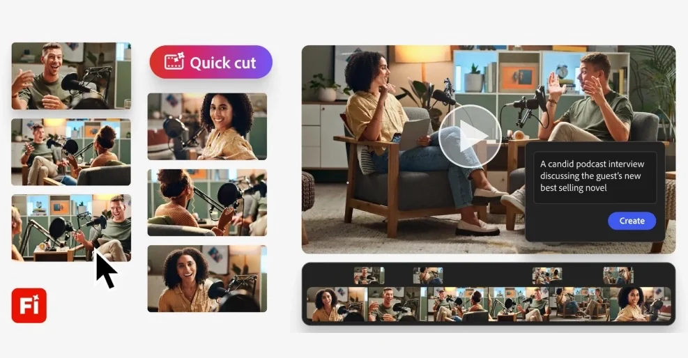 ลองไอเดียใหม่ ๆ  ง่ายขึ้น ด้วย Quick Cut บน Adobe Firefly เลือกฟุต ตัดวิดีโอดราฟฟ์แรกในเวลาไม่กี่วินาที