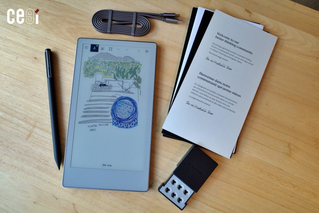 อุปกรณ์ภายในกล่องประกอบด้วย ตัวเครื่อง, ปากกา Marker, สายชาร์จ USB-C , หัวปากกาให้เปลี่ยน 6 หัว, เอกสาร ไม่มีหัวชาร์จมาให้นะ