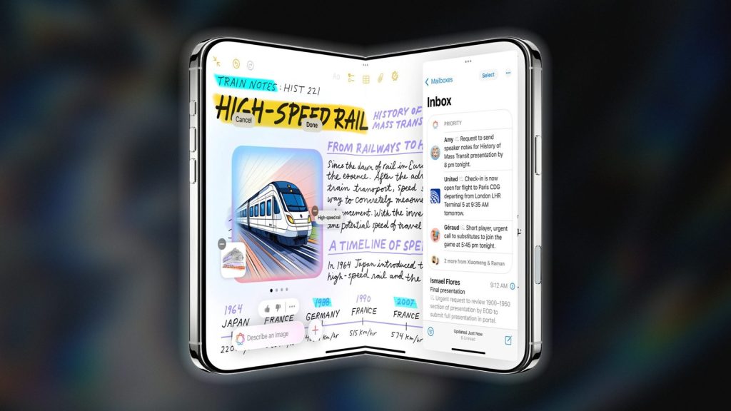 iPhone Fold จะเป็นไอโฟนรุ่นแรก ที่เปิดแอปฯ 2 จอได้ มี UI คล้าย iPad