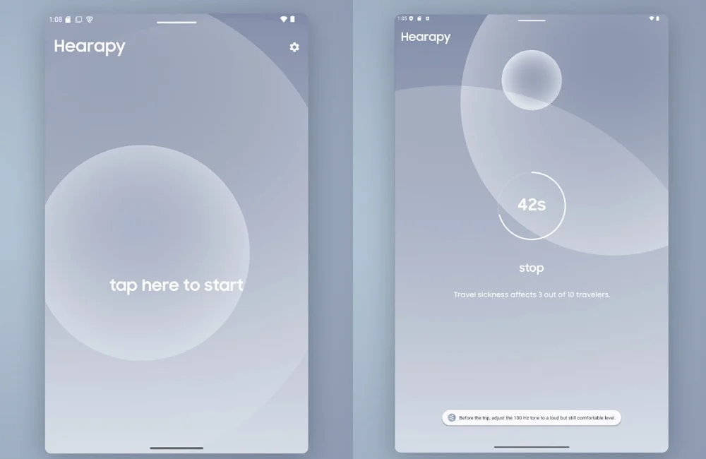 Hearapy แอปใหม่จาก Samsung ใช้เสียงช่วยลดอาการเมารถ