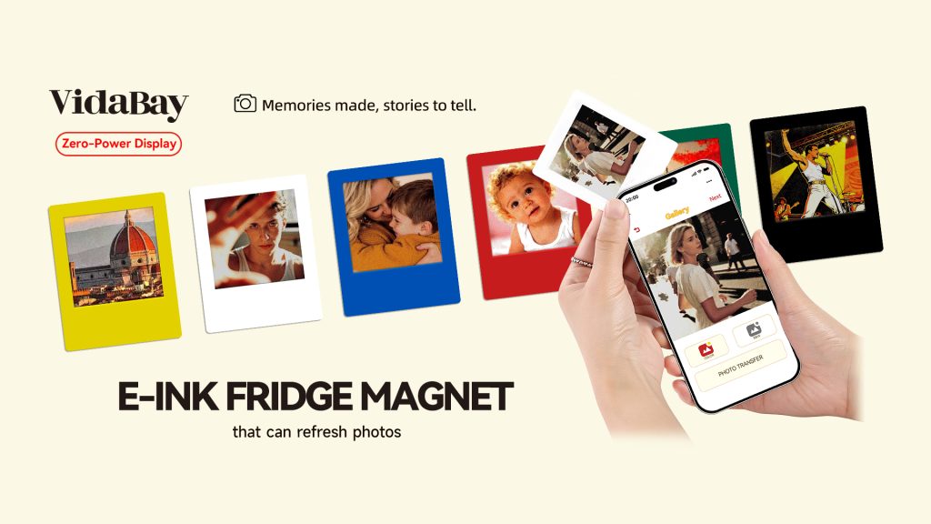 Snap กรอปรูปโพลารอยด์ติดตู้เย็น จอ E-Ink เปลี่ยนรูปใช้ซ้ำได้