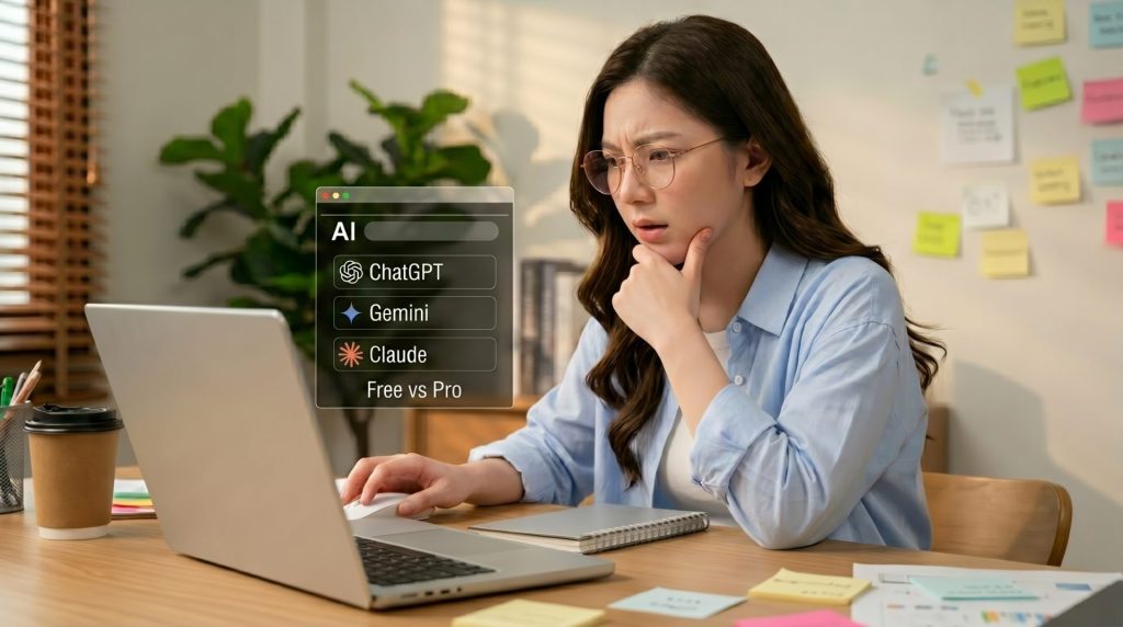 AI ฟรี vs AI รุ่น Pro ต่างกันจริงแค่ไหน ? ฉบับอัปเดตปี 2026