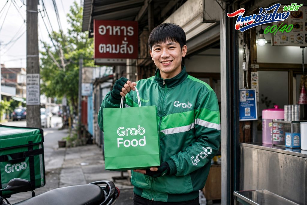GrabFood สรุปสถิติครึ่งเดือนแรก ‘ไทยช่วยไทยพลัส 60/40’ ดันยอดสะพัดบนแพลตฟอร์มกว่า 500 ล้านบาท