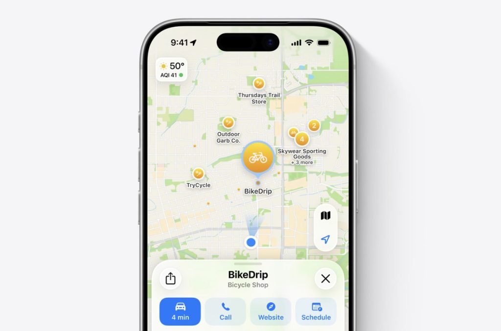 Apple เปิดใช้บริการ Ads on Maps แสดงโฆษณาบนแอปแผนที่แล้ว