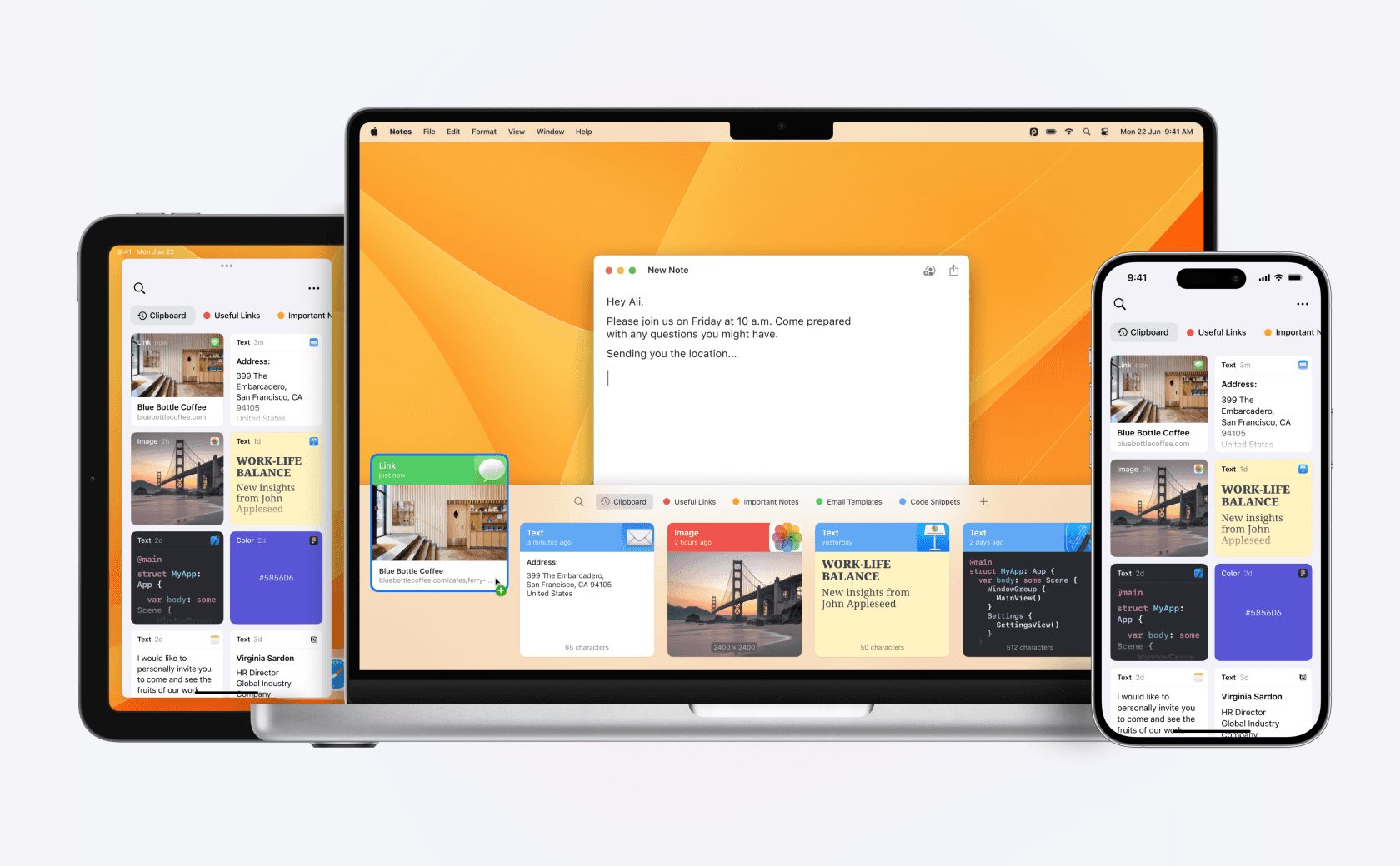 Universal Clipboard
