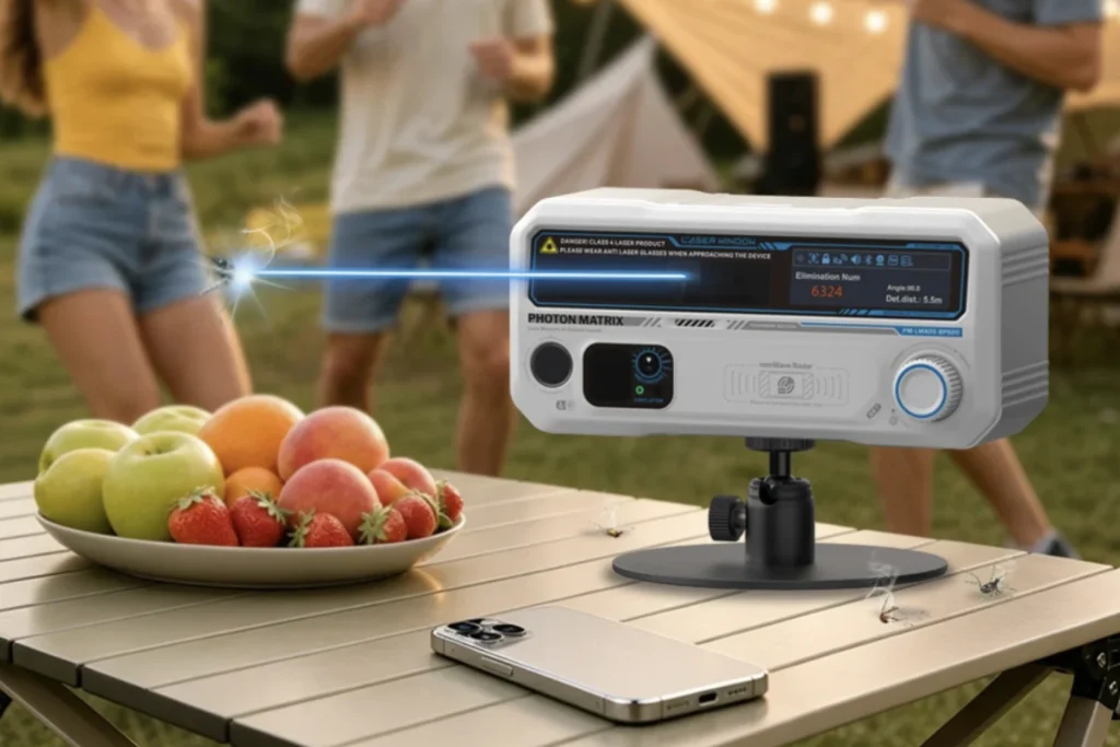 Photon Matrix เครื่องยิงยุงด้วยเลเซอร์ เปิดพรีออเดอร์แล้ว! ใช้ AI + LiDAR ล็อกเป้ายิงยุงกลางอากาศ