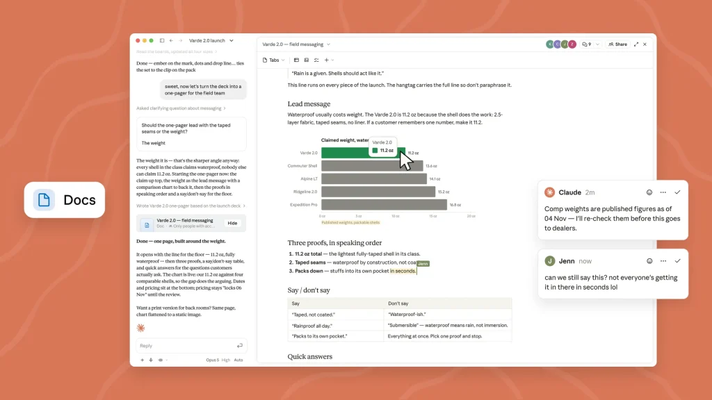Anthropic เปิดตัว Claude Docs ดัน Claude จากแชตบอต สู่คู่แข่ง Microsoft 365