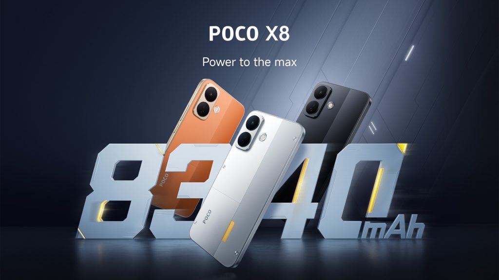 POCO เปิดตัว POCO X8 มือถือรุ่นประหยัด อัดแบตเตอรี่ 8340mAh พร้อมกันน้ำ IP69K