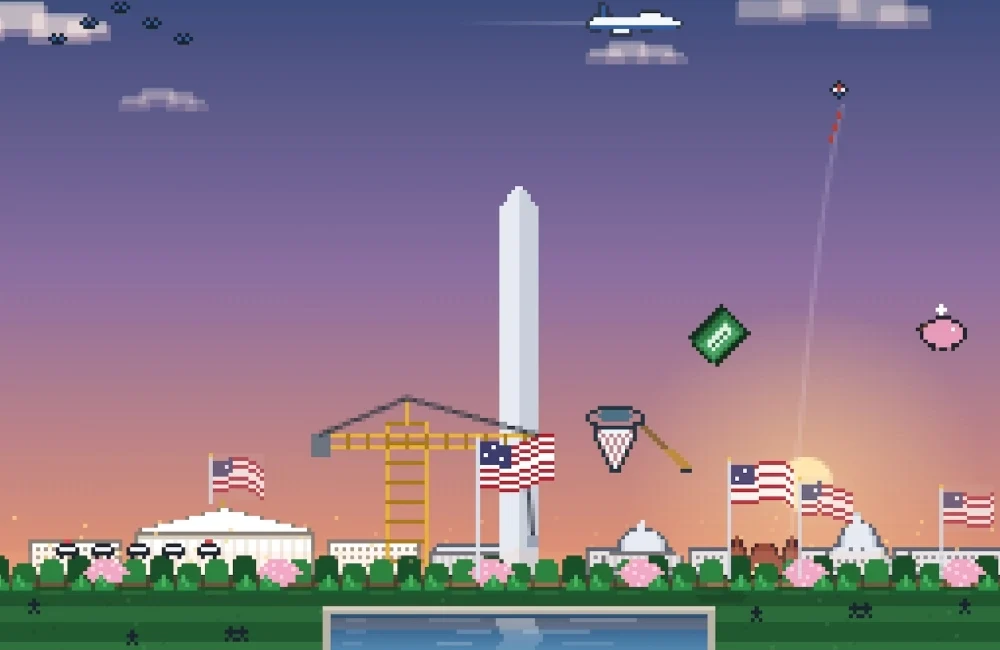 ทำเนียบขาวเปลี่ยน 5 นโยบาย Donald Trump เป็นเกมเรโทร เล่นบนเว็บได้จริง